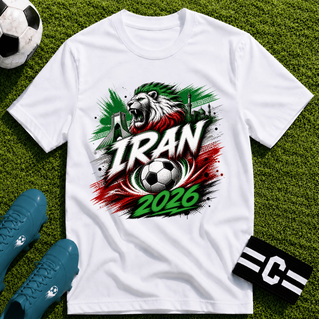 Iran 2026 World Cup Graphic T-Shirt - soccer fan t-shirt | GoalRush Studio
