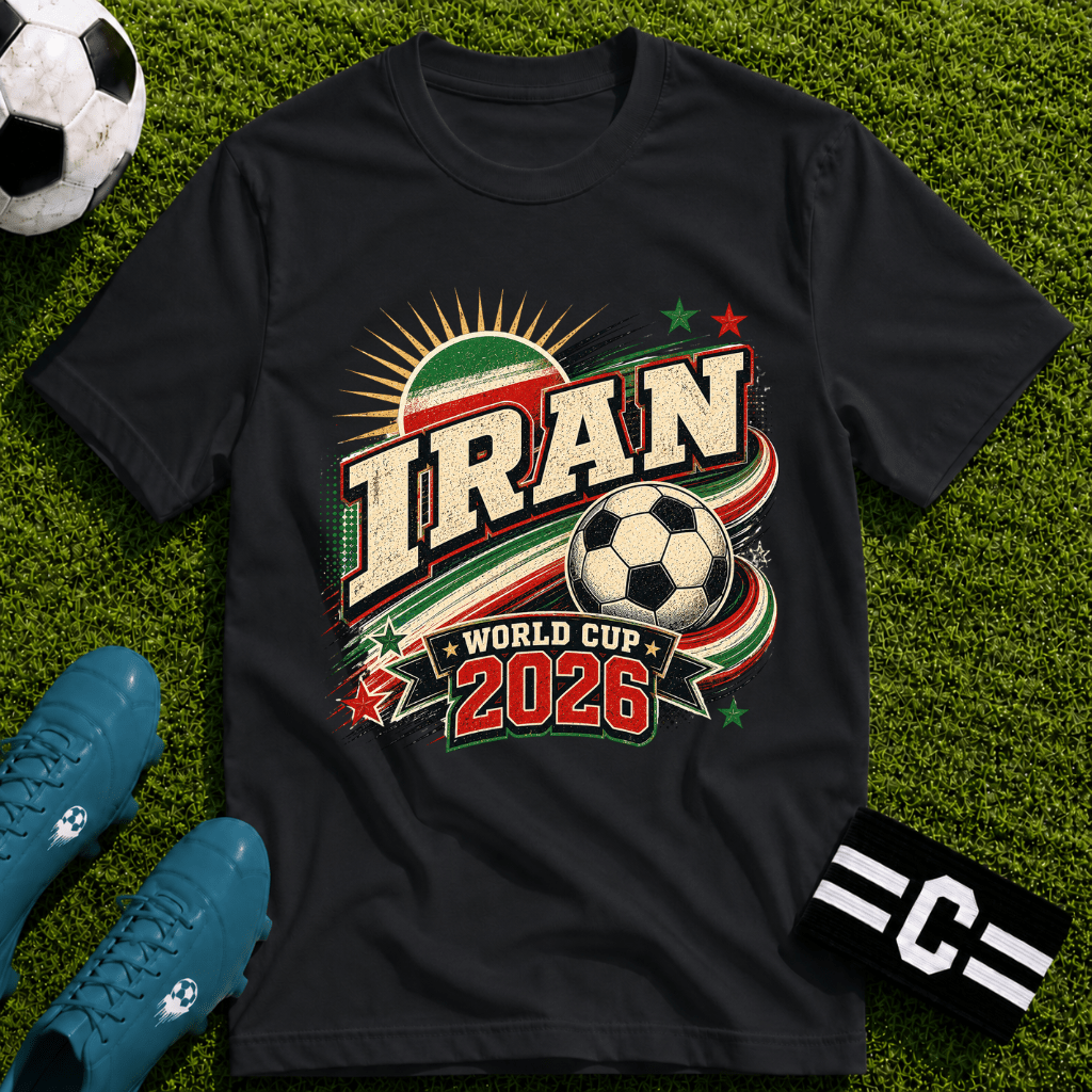 Iran 2026 World Cup Retro T-Shirt - soccer fan t-shirt | GoalRush Studio