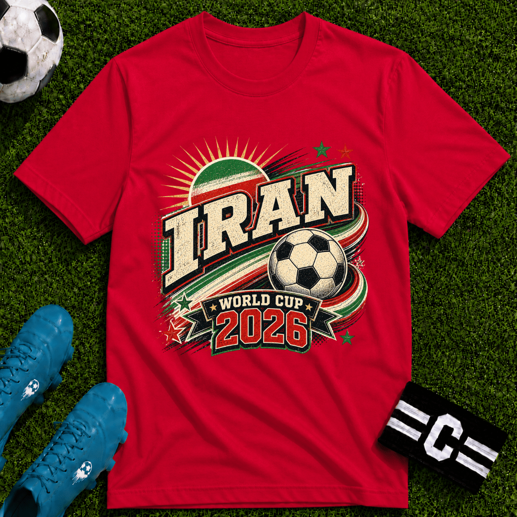 Iran 2026 World Cup Retro T-Shirt - soccer fan t-shirt | GoalRush Studio