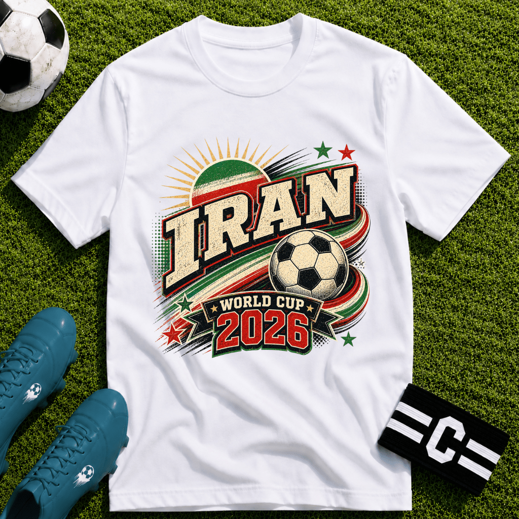 Iran 2026 World Cup Retro T-Shirt - soccer fan t-shirt | GoalRush Studio