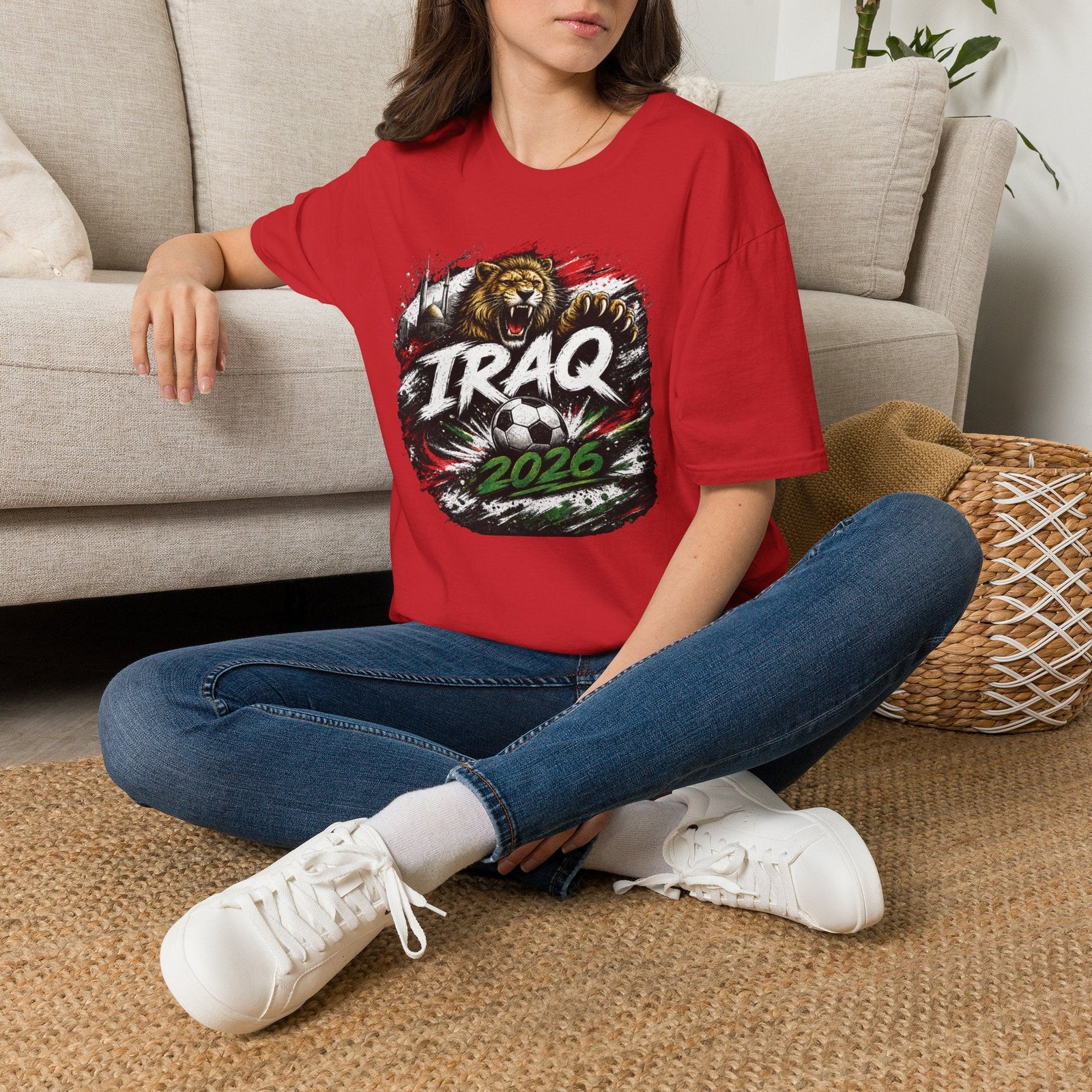 Iraq World Cup Graphic T-Shirt - soccer fan t-shirt | GoalRush Studio