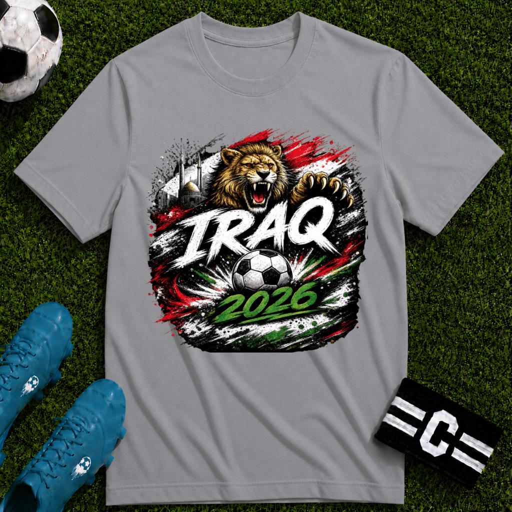 Iraq World Cup Graphic T-Shirt - soccer fan t-shirt | GoalRush Studio