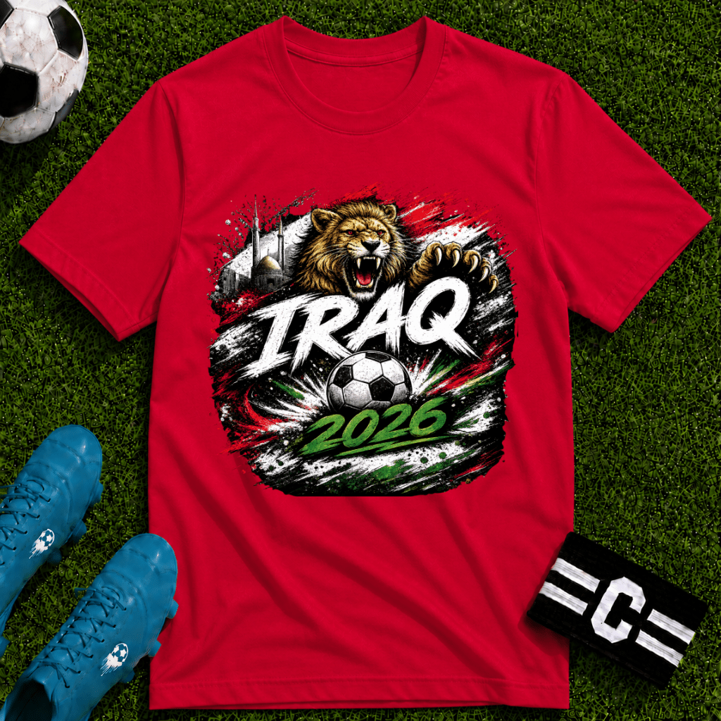 Iraq World Cup Graphic T-Shirt - soccer fan t-shirt | GoalRush Studio