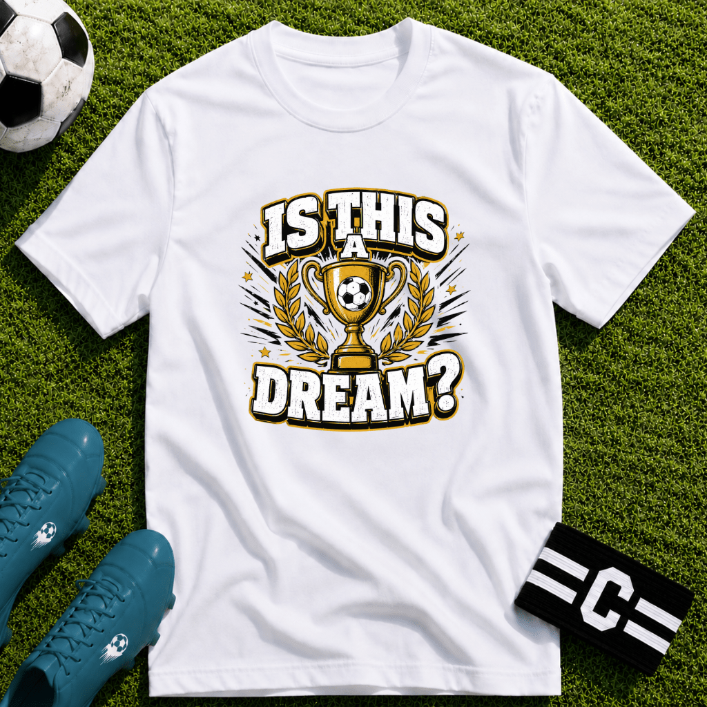 Is This a Dream? Soccer Trophy T-Shirt - soccer fan t-shirt | GoalRush Studio