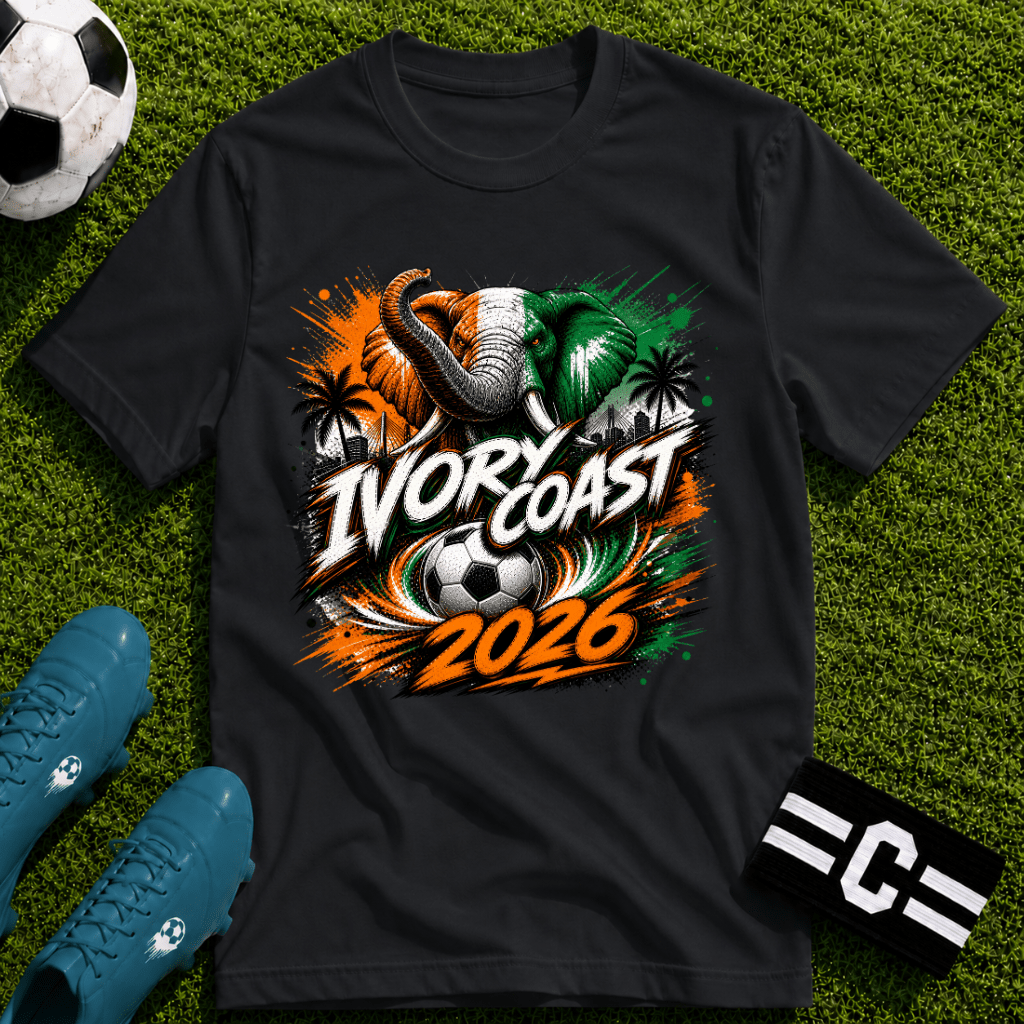 Ivory Coast 2026 World Cup Graphic T-Shirt - soccer fan t-shirt | GoalRush Studio