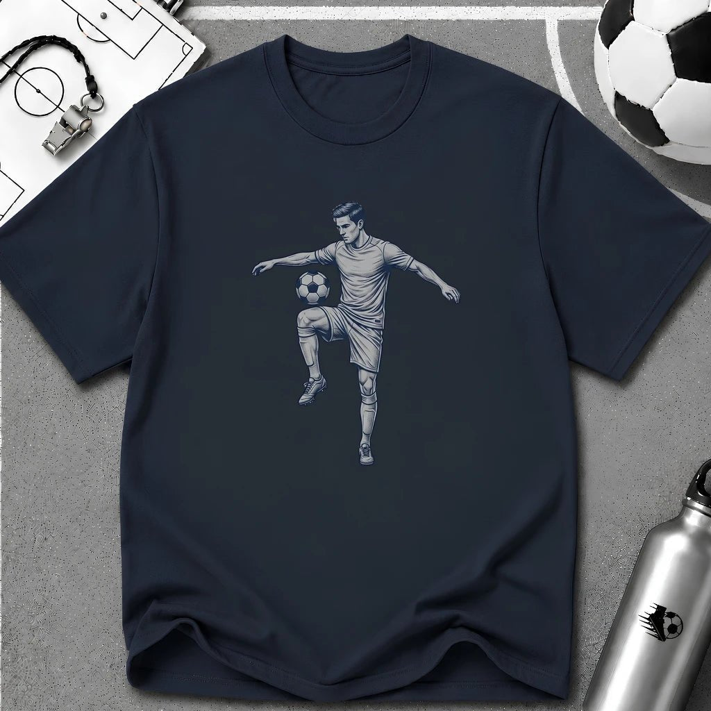 Juggling Detailed Ink Sketch T-Shirt - soccer fan t-shirt | GoalRush Studio