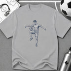 Juggling Detailed Ink Sketch T-Shirt - soccer fan t-shirt | GoalRush Studio