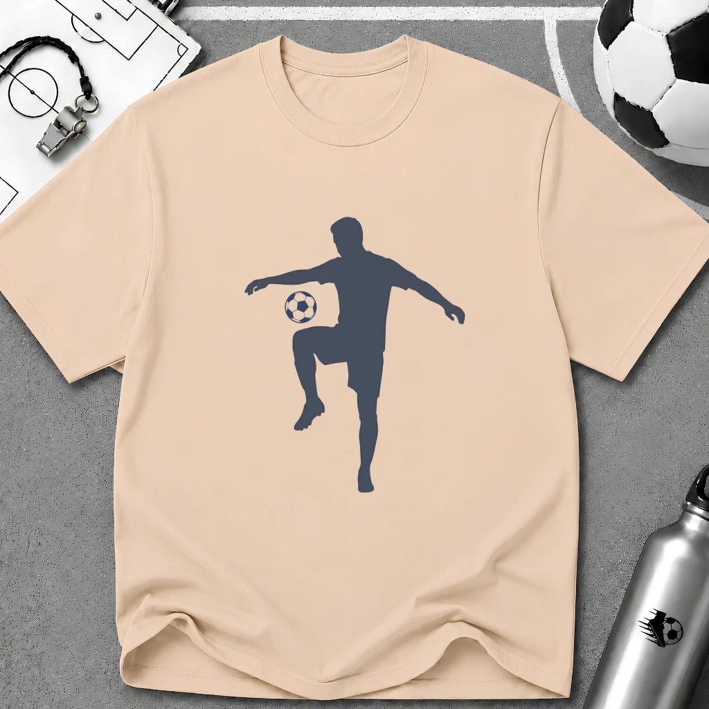 Juggling Soccer Ball Flat Vector Silhouette T-Shirt - soccer fan t-shirt | GoalRush Studio