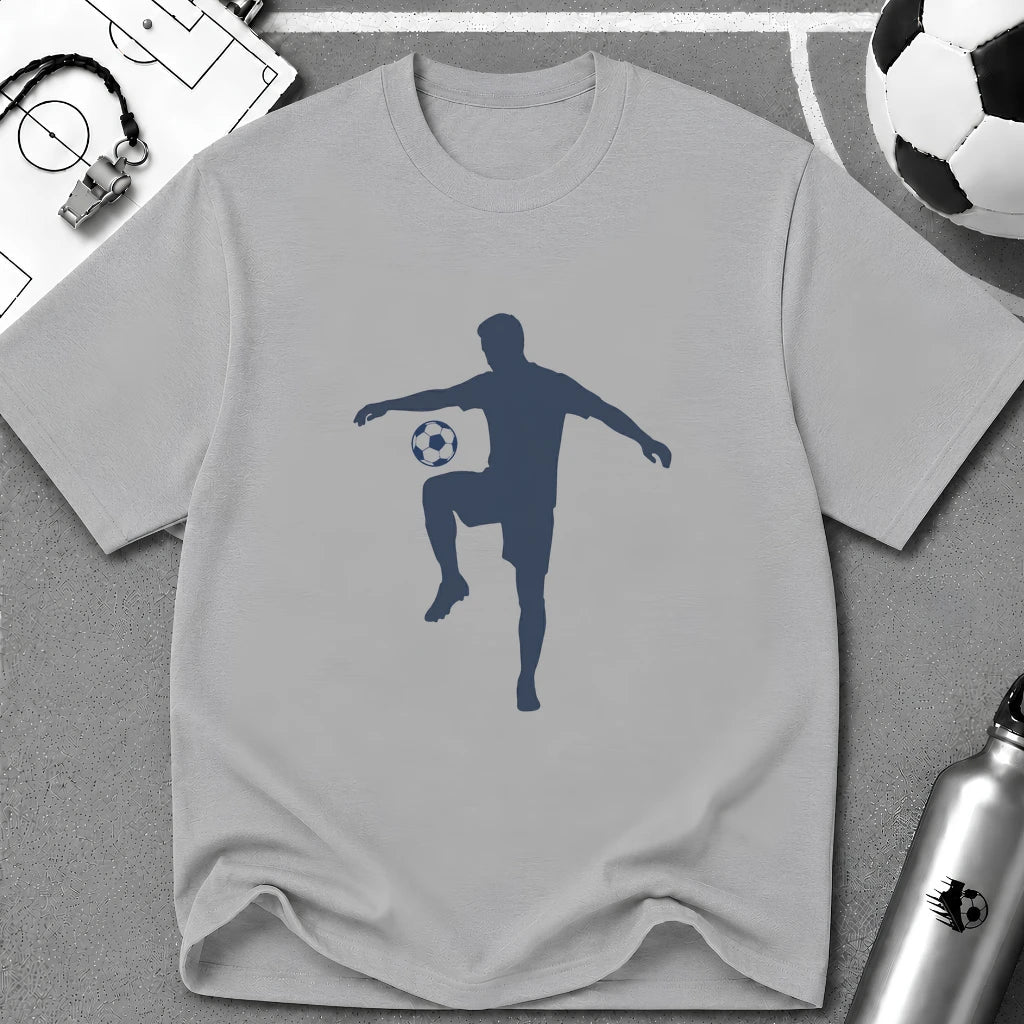 Juggling Soccer Ball Flat Vector Silhouette T-Shirt - soccer fan t-shirt | GoalRush Studio