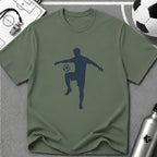 Juggling Soccer Ball Flat Vector Silhouette T-Shirt - soccer fan t-shirt | GoalRush Studio