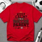 Keep Calm I'm a Soccer Parent T-Shirt - soccer fan t-shirt | GoalRush Studio