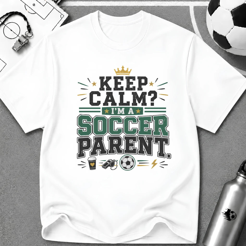 Keep Calm I'm a Soccer Parent T-Shirt - soccer fan t-shirt | GoalRush Studio