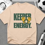 Keeper Energy Typography T-Shirt - soccer fan t-shirt | GoalRush Studio