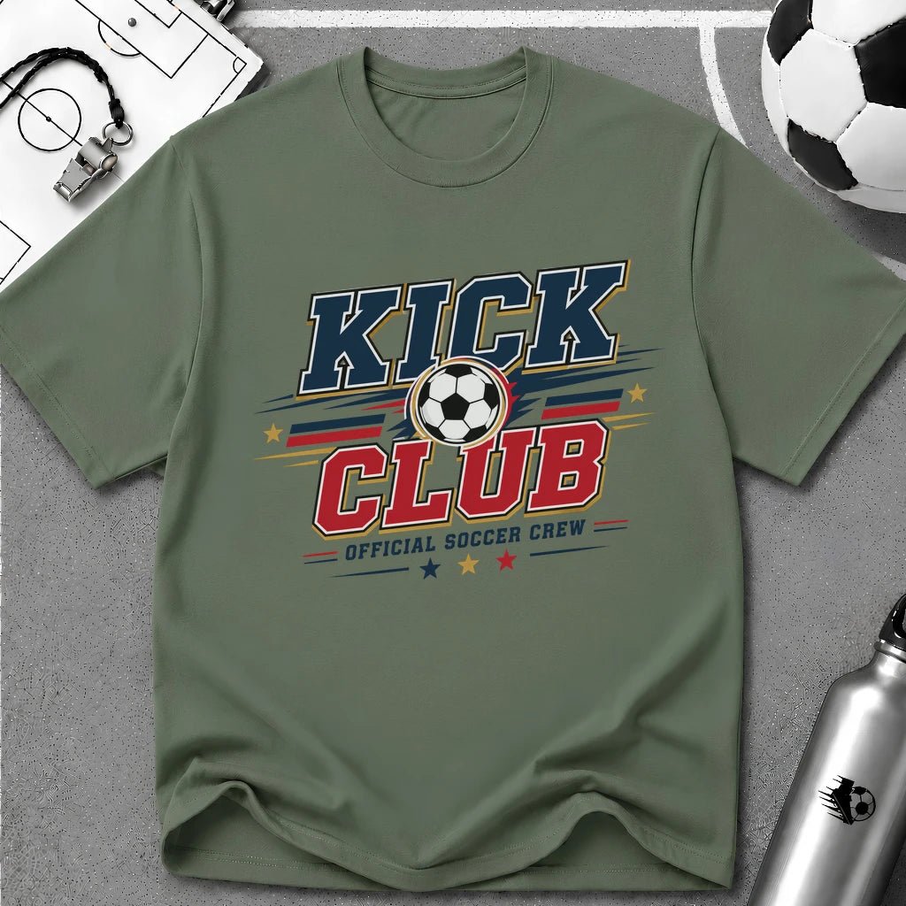 Kick Club Official Soccer Crew T-Shirt - soccer fan t-shirt | GoalRush Studio