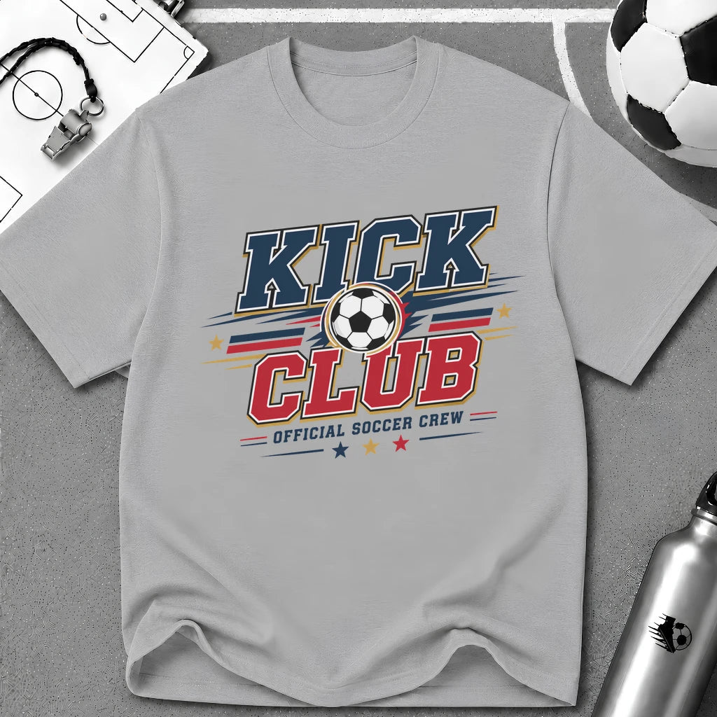 Kick Club Official Soccer Crew T-Shirt - soccer fan t-shirt | GoalRush Studio