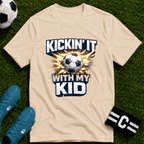 Kickin' It With My Kid Soccer T-Shirt - soccer fan t-shirt | GoalRush Studio