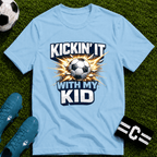 Kickin' It With My Kid Soccer T-Shirt - soccer fan t-shirt | GoalRush Studio
