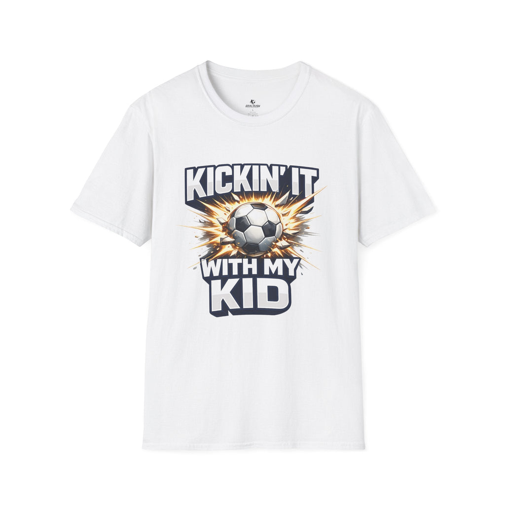 Kickin' It With My Kid Soccer T-Shirt - soccer fan t-shirt | GoalRush Studio