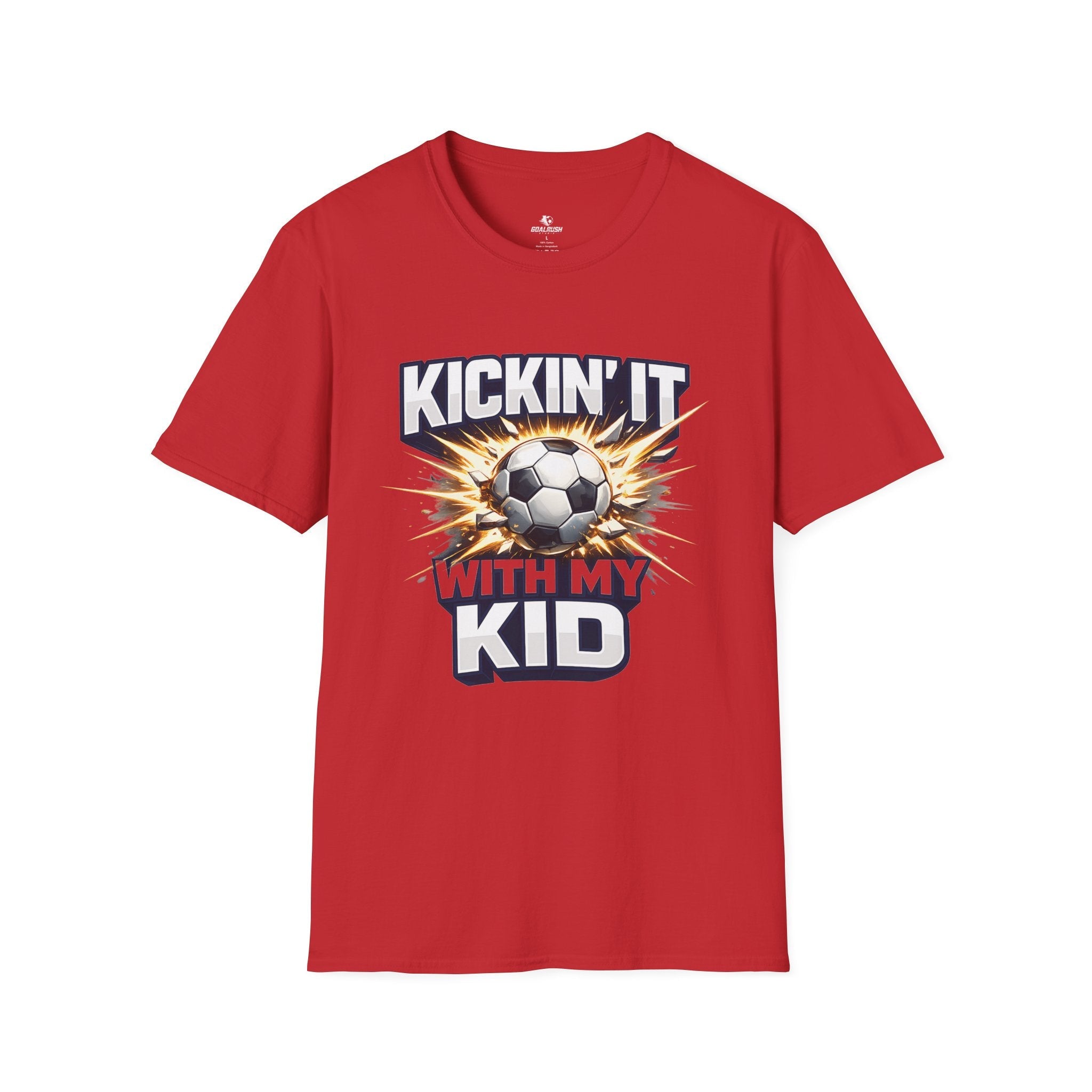 Kickin' It With My Kid Soccer T-Shirt - soccer fan t-shirt | GoalRush Studio