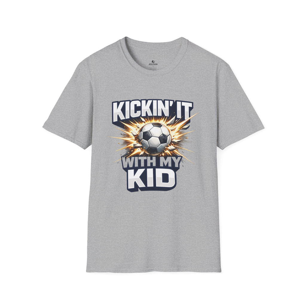 Kickin' It With My Kid Soccer T-Shirt - soccer fan t-shirt | GoalRush Studio