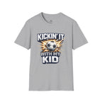 Kickin' It With My Kid Soccer T-Shirt - soccer fan t-shirt | GoalRush Studio