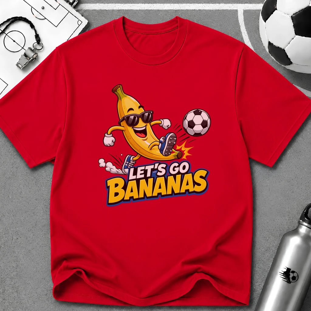 Let's Go Bananas Funny Soccer T-Shirt - soccer fan t-shirt | GoalRush Studio