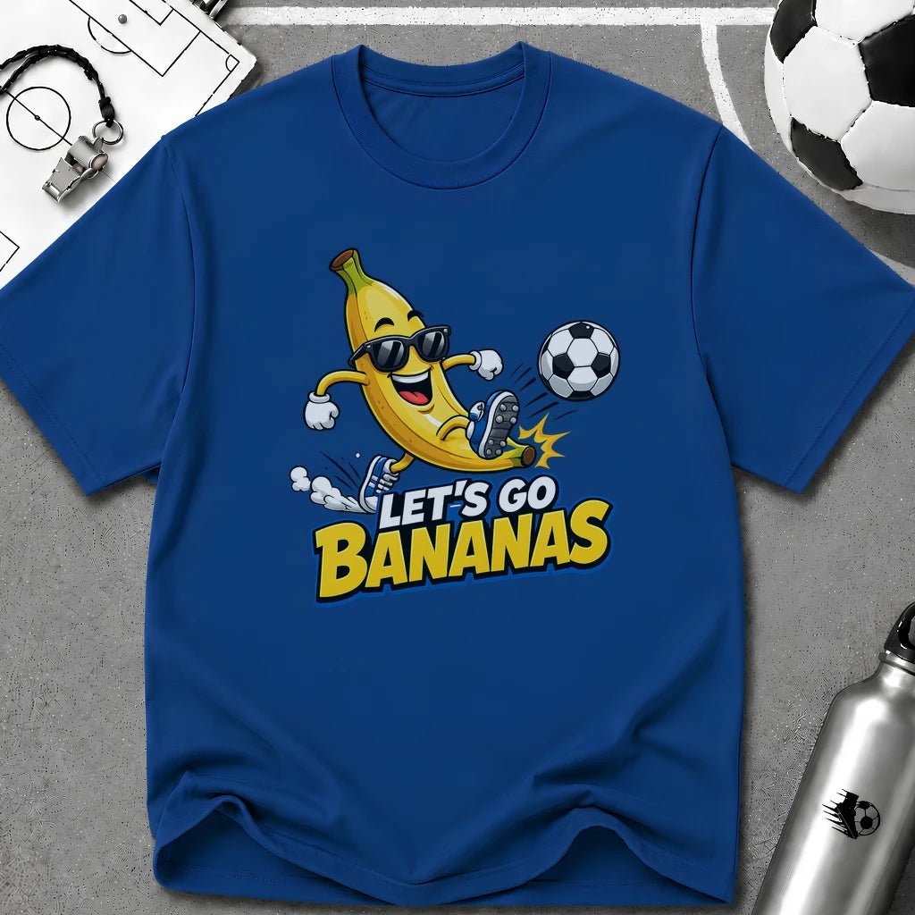 Let's Go Bananas Funny Soccer T-Shirt - soccer fan t-shirt | GoalRush Studio