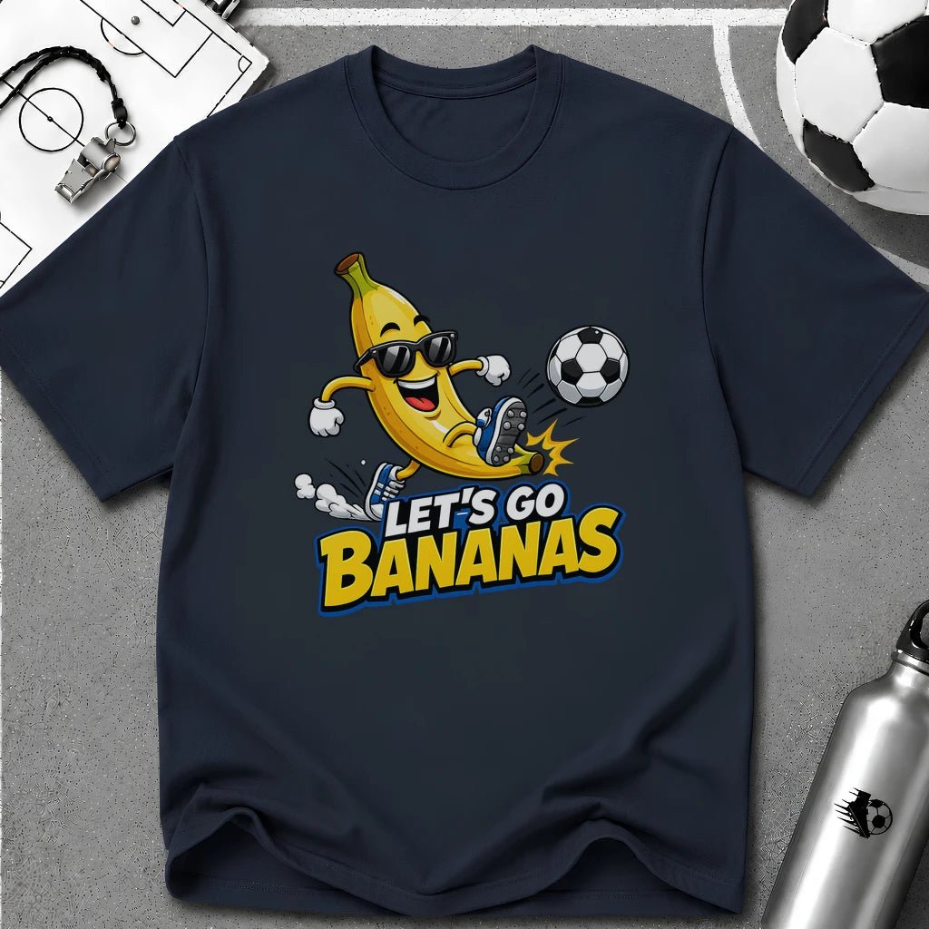 Let's Go Bananas Funny Soccer T-Shirt - soccer fan t-shirt | GoalRush Studio