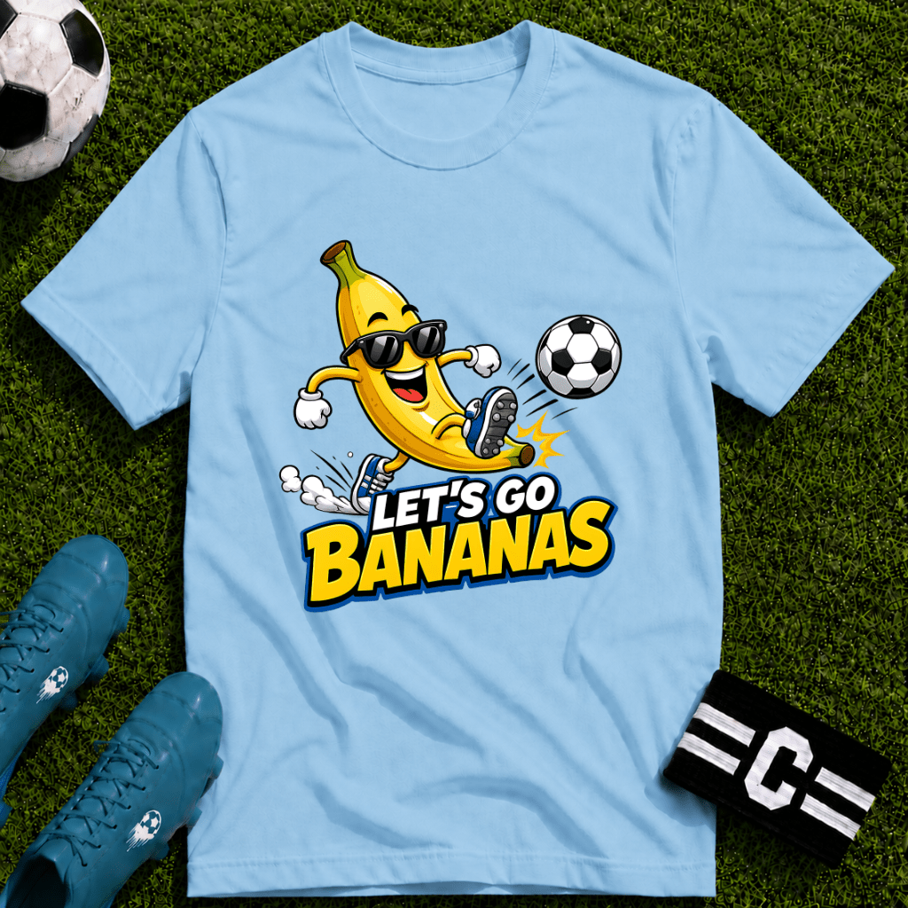 Let's Go Bananas Funny Soccer T-Shirt - soccer fan t-shirt | GoalRush Studio