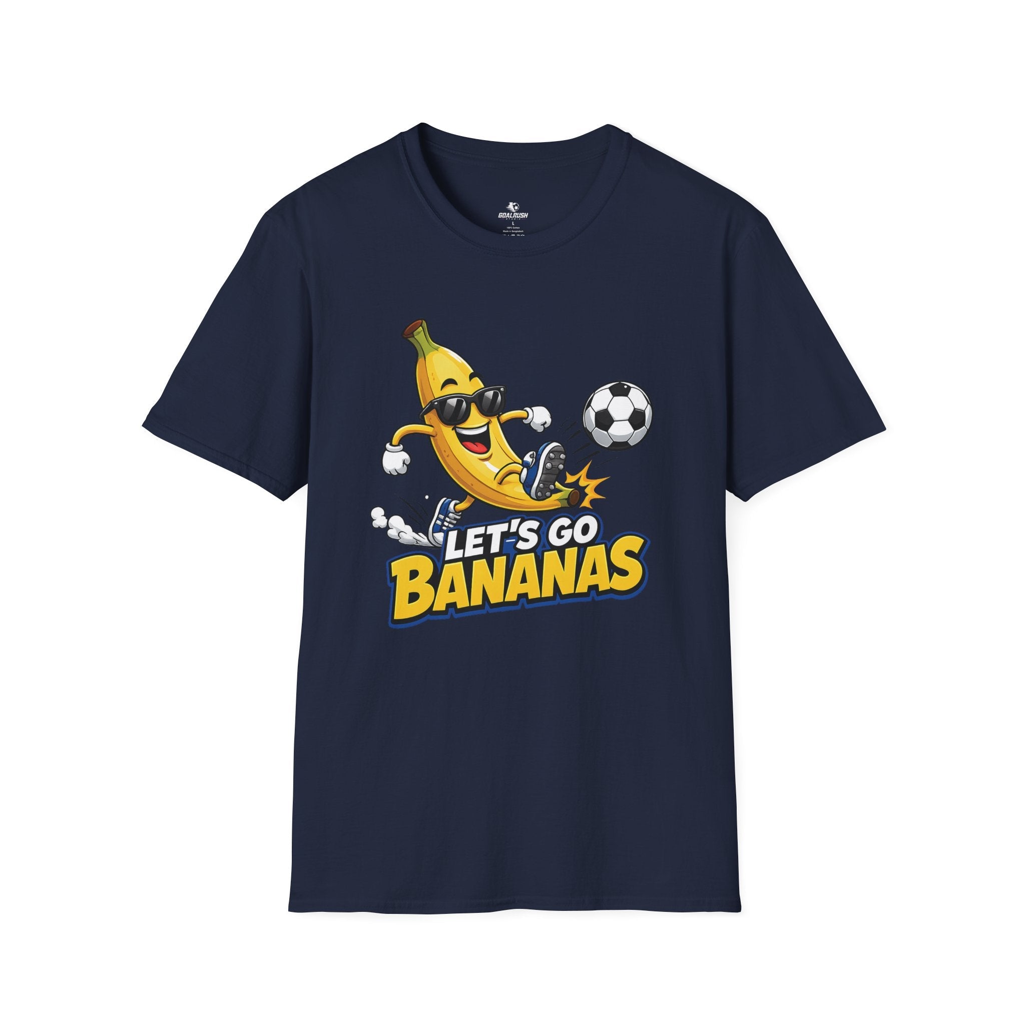 Let's Go Bananas Funny Soccer T-Shirt - soccer fan t-shirt | GoalRush Studio
