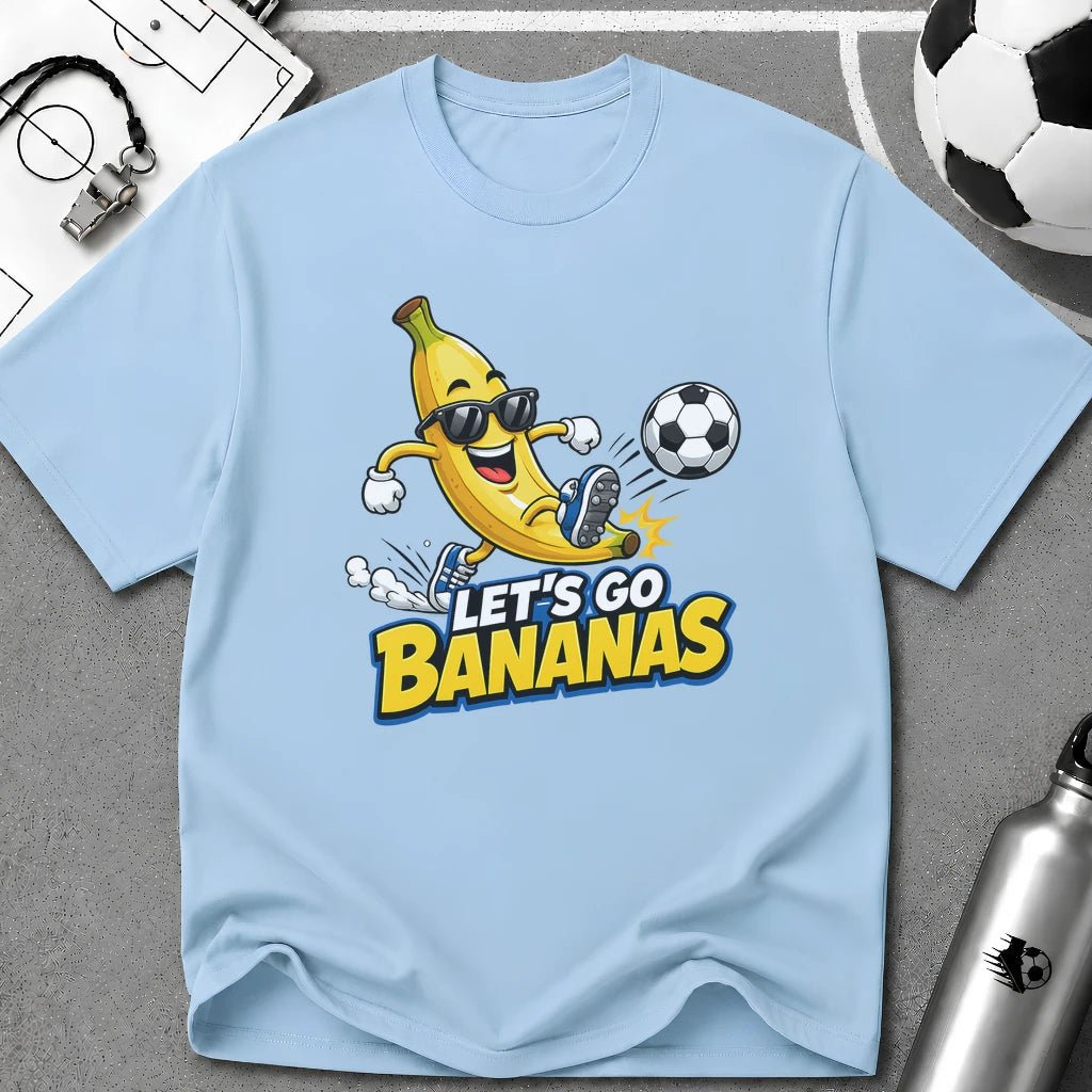 Let's Go Bananas Funny Soccer T-Shirt - soccer fan t-shirt | GoalRush Studio