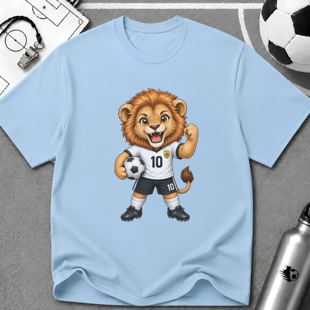 Lion Cub Soccer Player T-Shirt - soccer fan t-shirt | GoalRush Studio