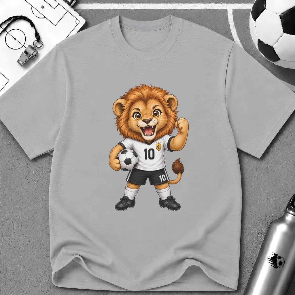 Lion Cub Soccer Player T-Shirt - soccer fan t-shirt | GoalRush Studio