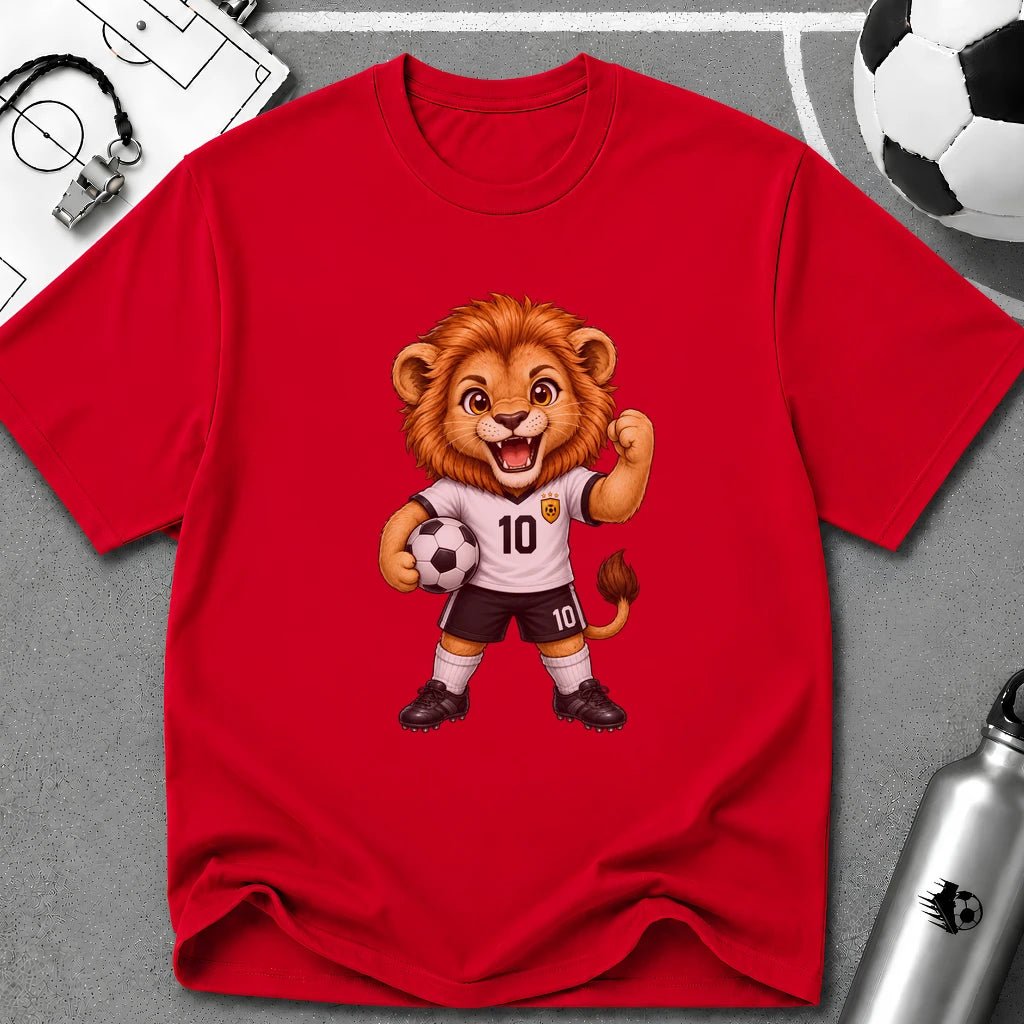 Lion Cub Soccer Player T-Shirt - soccer fan t-shirt | GoalRush Studio