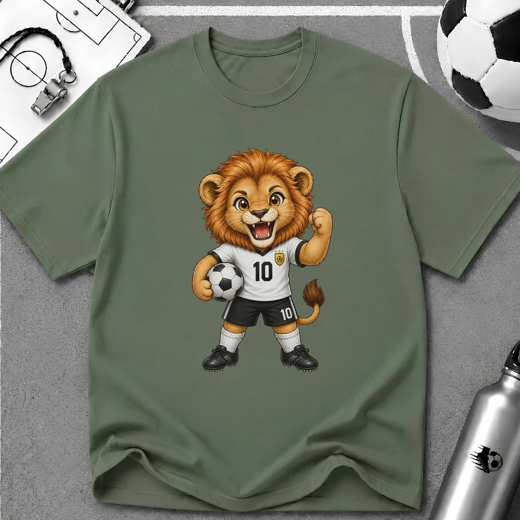 Lion Cub Soccer Player T-Shirt - soccer fan t-shirt | GoalRush Studio
