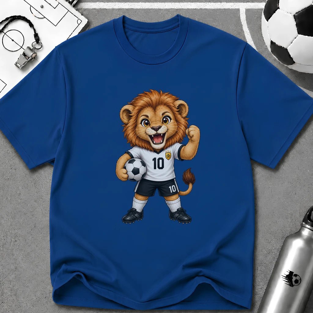 Lion Cub Soccer Player T-Shirt - soccer fan t-shirt | GoalRush Studio