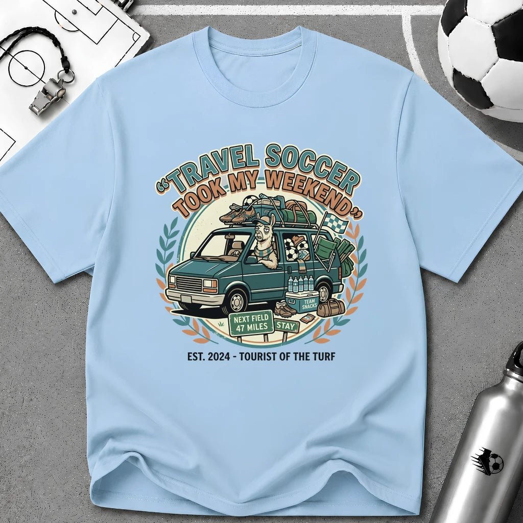 Llama - Travel Soccer Took My Weekend - Funny Soccer Parent T-Shirt - soccer fan t-shirt | GoalRush Studio