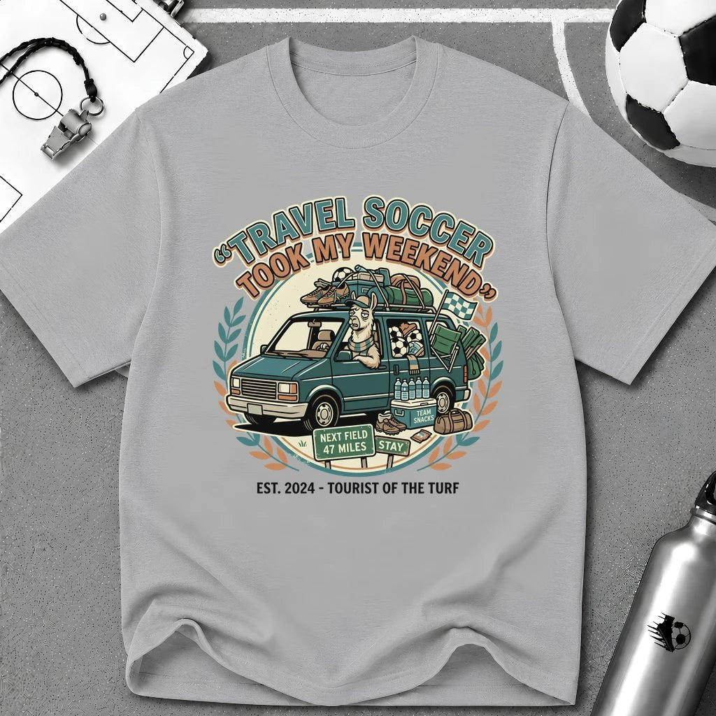 Llama - Travel Soccer Took My Weekend - Funny Soccer Parent T-Shirt - soccer fan t-shirt | GoalRush Studio