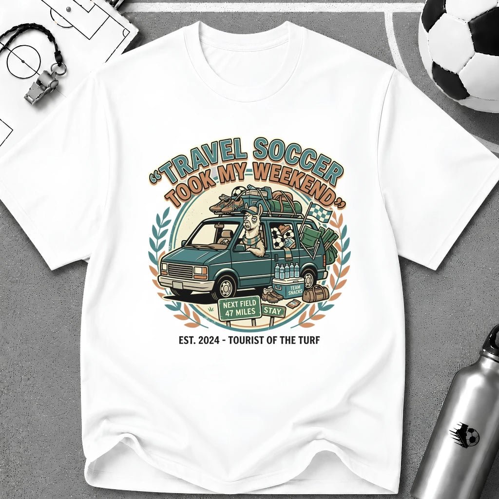 Llama - Travel Soccer Took My Weekend - Funny Soccer Parent T-Shirt - soccer fan t-shirt | GoalRush Studio