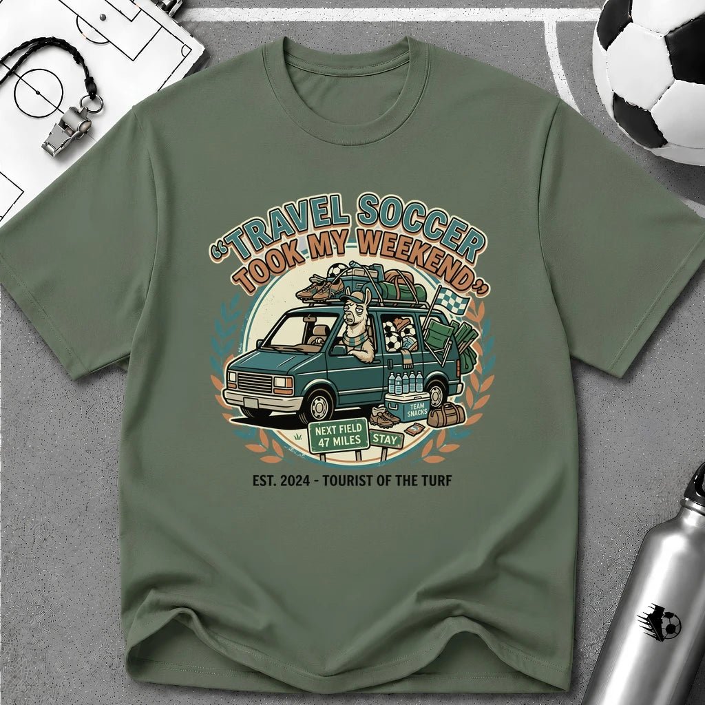Llama - Travel Soccer Took My Weekend - Funny Soccer Parent T-Shirt - soccer fan t-shirt | GoalRush Studio