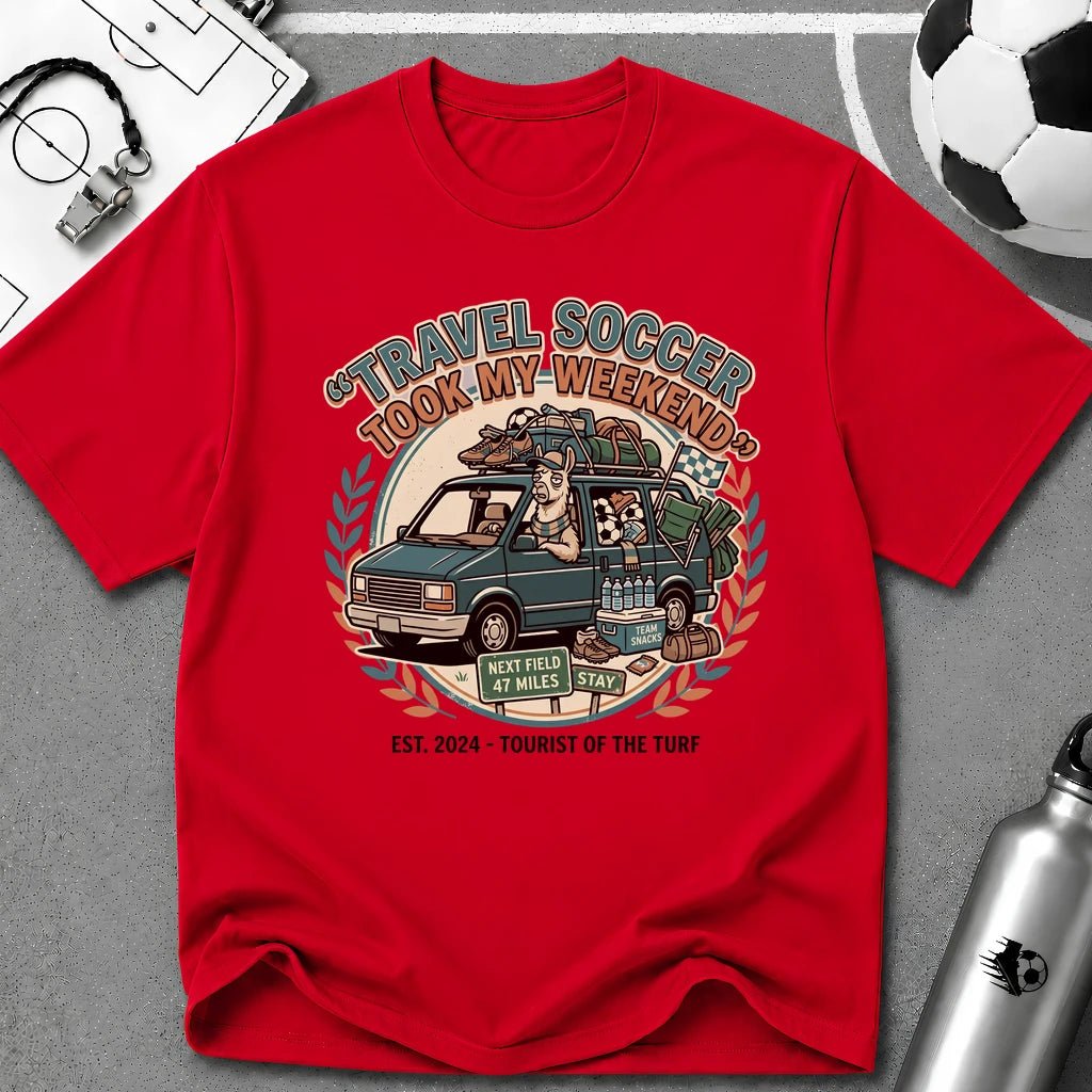 Llama - Travel Soccer Took My Weekend - Funny Soccer Parent T-Shirt - soccer fan t-shirt | GoalRush Studio