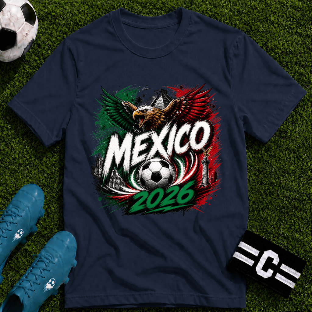 Mexico 2026 World Cup Graphic T-Shirt - soccer fan t-shirt | GoalRush Studio