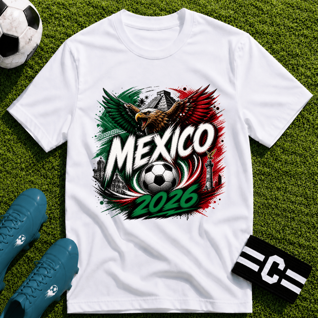 Mexico 2026 World Cup Graphic T-Shirt - soccer fan t-shirt | GoalRush Studio