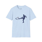 Minimalist Silhouette Strike Soccer Graphic T-Shirt - soccer fan t-shirt | GoalRush Studio
