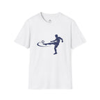 Minimalist Silhouette Strike Soccer Graphic T-Shirt - soccer fan t-shirt | GoalRush Studio