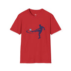 Minimalist Silhouette Strike Soccer Graphic T-Shirt - soccer fan t-shirt | GoalRush Studio