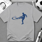 Minimalist Silhouette Strike Soccer Graphic T-Shirt - soccer fan t-shirt | GoalRush Studio