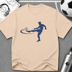 Minimalist Silhouette Strike Soccer Graphic T-Shirt - soccer fan t-shirt | GoalRush Studio