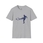 Minimalist Silhouette Strike Soccer Graphic T-Shirt - soccer fan t-shirt | GoalRush Studio