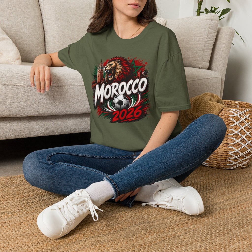 Morocco 2026 World Cup Graphic T-Shirt - soccer fan t-shirt | GoalRush Studio